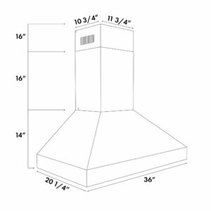 ZLINE - Professional 36" Externally Vented Range Hood - Stainless Steel