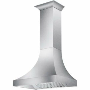 ZLINE - 48" Designer Series Fingerprint Resistant Stainless Steel Ducted Wall Range Hood (8632S-48) - Snow Stainless