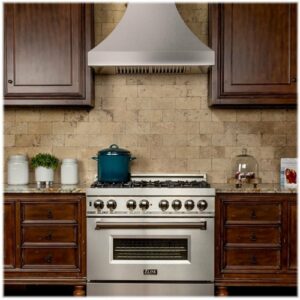 ZLINE - 48" Designer Series Fingerprint Resistant Stainless Steel Ducted Wall Range Hood (8632S-48) - Snow Stainless