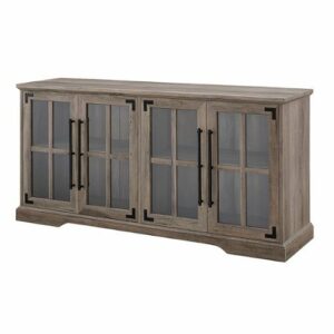 Walker Edison - Farmhouse TV Console for Most TVs Up to 64." - Gray Wash