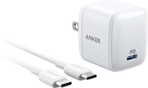 Anker - PowerPort PD 30W Bundle with USB C to C Cable 6ft Fast Charger for Mobile devices and Tablets - White