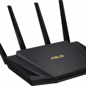 ASUS - AX3000 Dual-Band WiFi 6 Wireless Router with Life time internet Security - Black