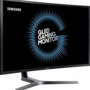 Samsung - Geek Squad Certified Refurbished 27" LED Curved QHD FreeSync Monitor with HDR - Matte Dark Blue/Black