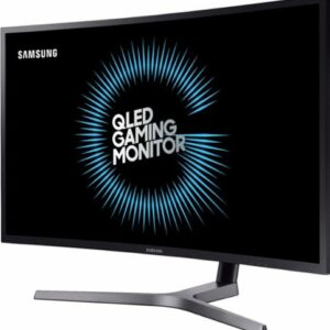 Samsung - Geek Squad Certified Refurbished 27" LED Curved QHD FreeSync Monitor with HDR - Matte Dark Blue/Black