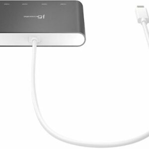 j5create - USB-C to 4-Port HDMI Multi-Monitor Adapter - Silver