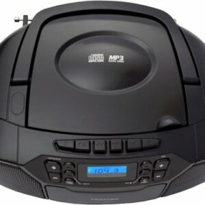 Toshiba - CD-RW/CD-R/CD-DA Boombox with AM/FM Radio - Black