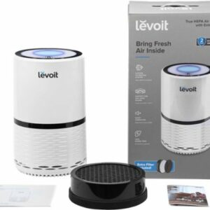 Levoit - Aerone 129 Sq. Ft True HEPA Air Purifier with Replacement Filter - White