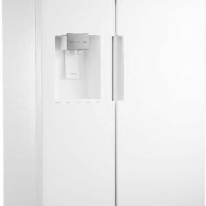 Insignia™ - 26 5/16 Cu. Ft. Side-by-Side Refrigerator - White