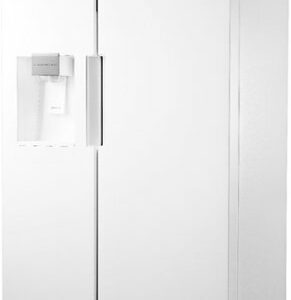 Insignia™ - 26 5/16 Cu. Ft. Side-by-Side Refrigerator - White