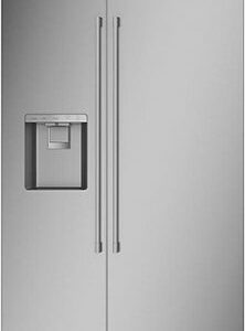 Monogram - 20.4 Cu. Ft. Side-by-Side Built-In Refrigerator with Dispenser - Stainless Steel