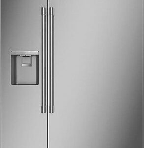 Monogram - 28.8 Cu. Ft. Side-by-Side Built-In Refrigerator with Dispenser - Stainless Steel