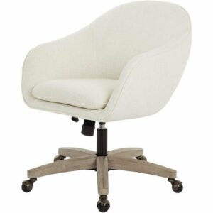 OSP Home Furnishings - Nora 5-Pointed Star Plush Padded Office Chair - Linen