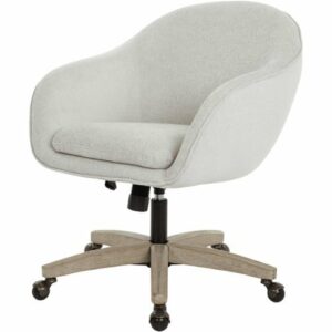 OSP Home Furnishings - Nora 5-Pointed Star Plush Padded Office Chair - Dove