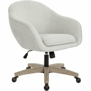 OSP Home Furnishings - Nora 5-Pointed Star Plush Padded Office Chair - Dove