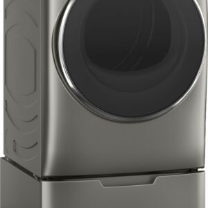 GE - 7.8 Cu. Ft. 12-Cycle Electric Dryer with Steam - Satin Nickel