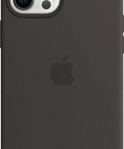 Apple - iPhone 12 Pro Max Silicone Case with MagSafe - Black