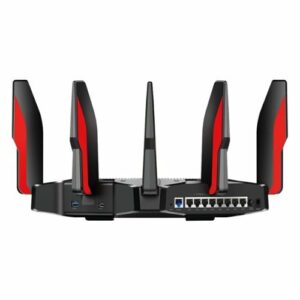 TP-Link - Archer AX11000 Tri-Band Wi-Fi 6 Router - Black/Red