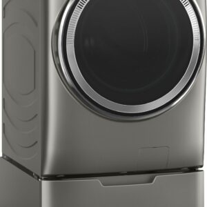 GE - 4.8 Cu Ft High-Efficiency Stackable Smart Front Load Washer w/UltraFresh Vent, Microban Antimicrobial & SmartDispense - Satin Nickel