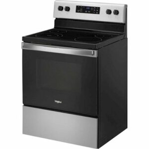 Whirlpool - 5.3 Cu. Ft. Freestanding Electric Range with Self-Cleaning and Frozen Bake - Stainless Steel