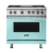 Viking - Freestanding 7 Series Dual Fuel Self-Clean 36"W Range - Bywater Blue