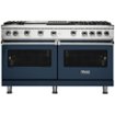 Viking - Professional 5 Series Freestanding Double Oven Gas Convection Range - Slate Blue