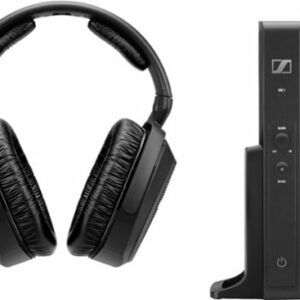 Sennheiser - RS 175 RF Wireless Headphone System for TV Listening with Bass Boost and Surround Sound Modes - Black