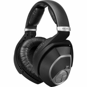 Sennheiser - RS 195 RF Wireless Headphone Systems for TV Listening with Selectable Hearing Boost Preset - Black