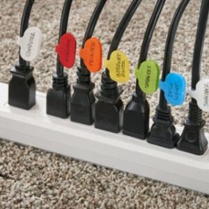 Wrap-It Storage - Cord Identification Labels (12-Pack) - Assorted Colors