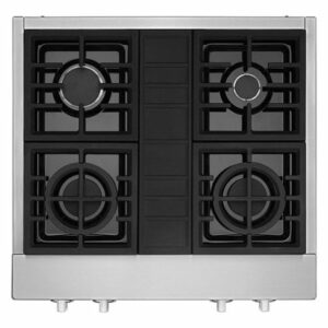 KitchenAid - Commercial-Style 30" Built-In Gas Cooktop with 4 Burners - Stainless Steel