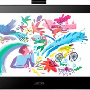 Wacom - One - Drawing Tablet with Screen, 13.3" Pen Display for Mac, PC, Chromebook & Android - Flint White