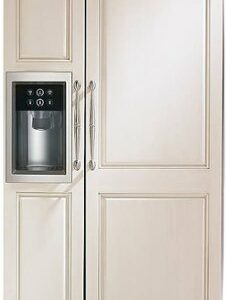 Monogram - 20.2 Cu. Ft. Side-by-Side Built-In Refrigerator with Dispenser - Custom Panel Ready