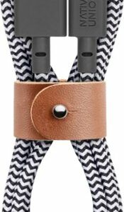 Native Union - Apple MFi Certified 3.9' Lightning USB Charging Cable - Zebra