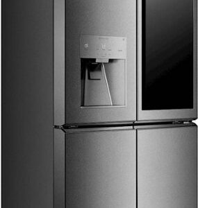 LG - SIGNATURE 30.8 Cu. Ft. French Door-in-Door Smart Refrigerator with InstaView - Textured Steel