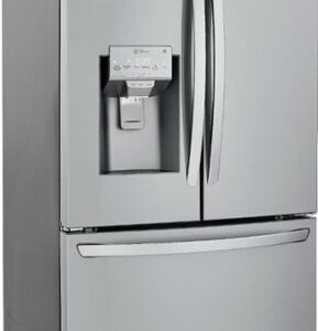 LG - 23.5 Cu. Ft. French Door Counter-Depth Smart Refrigerator with Craft Ice - Stainless Steel