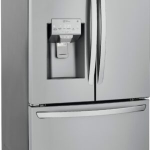 LG - 23.5 Cu. Ft. French Door Counter-Depth Smart Refrigerator with Craft Ice - Stainless Steel