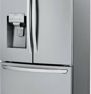 LG - 23.5 Cu. Ft. French Door Counter-Depth Smart Refrigerator with Craft Ice - Stainless Steel