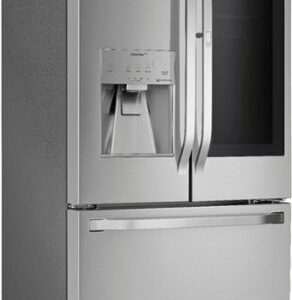 LG - STUDIO 23.5 Cu. Ft. French InstaView Door-in-Door Counter-Depth Refrigerator with Craft Ice - Stainless Steel