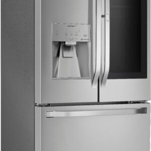 LG - STUDIO 23.5 Cu. Ft. French InstaView Door-in-Door Counter-Depth Refrigerator with Craft Ice - Stainless Steel