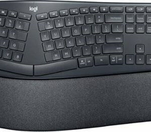 Logitech - ERGO K860 Ergonomic Full-size Wireless Keyboard for Windows and Mac with Palm Rest - Black