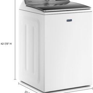 Maytag - 5.3 Cu. Ft. High Efficiency Smart Top Load Washer with Extra Power Button - White