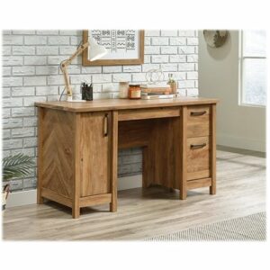 Sauder - Cannery Bridge Collection Rectangular 2-Drawer Table - Sindoori Mango