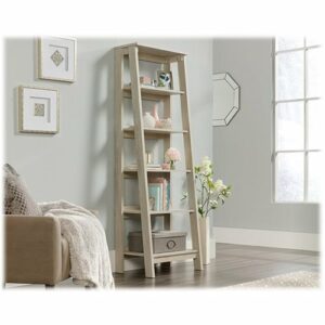 Sauder - Trestle Collection 5-Shelf Bookcase - Chalked Chestnut