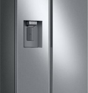 Samsung - 22 cu. ft. Side-by-Side Counter Depth Smart Refrigerator with All-Around Cooling - Stainless Steel