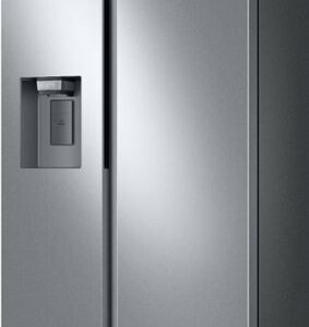 Samsung - 22 cu. ft. Side-by-Side Counter Depth Smart Refrigerator with All-Around Cooling - Stainless Steel