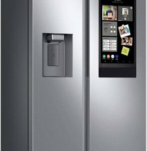 Samsung - 26.7 cu. ft. Side-by-Side Smart Refrigerator with 21.5" Touch-Screen Family Hub - Stainless Steel