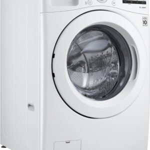 LG - 4.5 Cu. Ft. High Efficiency Stackable Front-Load Washer with 6Motion Technology - White