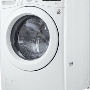 LG - 4.5 Cu. Ft. High Efficiency Stackable Front-Load Washer with 6Motion Technology - White