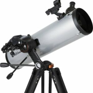 Celestron - Starsense Explorer DX 130AZ Smartphone App-Enabled Newtonian Reflector Telescope - Silver/Black