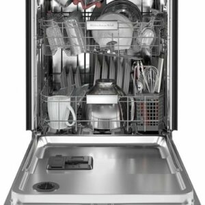 KitchenAid - Top Control Built-In Dishwasher with Stainless Steel Tub, 3rd Rack, 44dBA - Stainless Steel