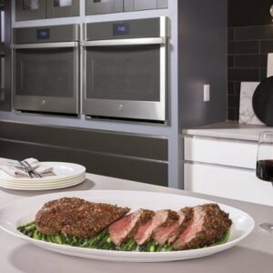 GE Profile - 30" Smart Built-In Single Electric Convection Wall Oven with Air Fry & In-Oven Camera - Stainless Steel